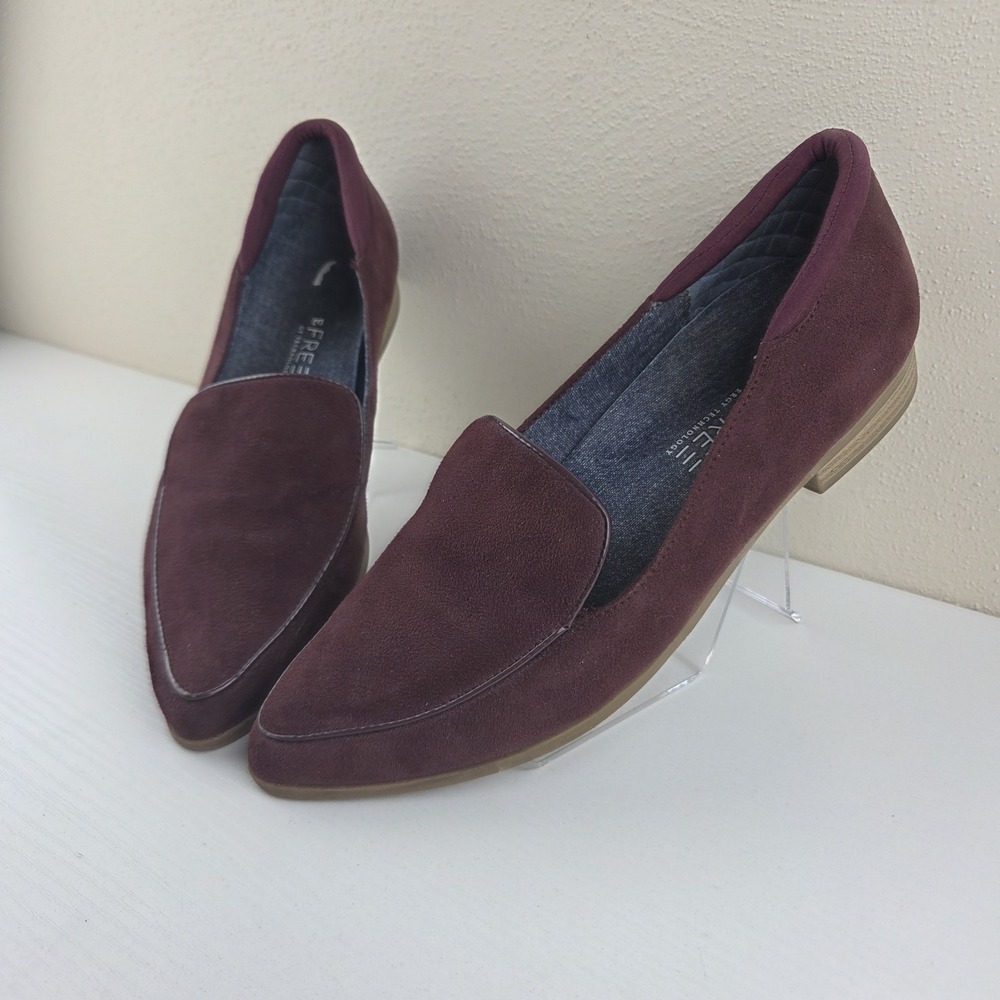 Dr. Scholls Womens 9 M Burgundy Maroon Lark Slip On‎ Lark Loafers Flats Shoes